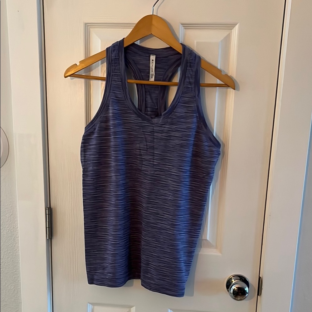 Athleta Blue Racerback Tank Top Moisture-Wicking Performance
